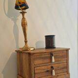 Rustic master piece of furniture, bedside table, late 19th century
