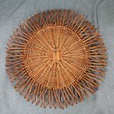 Mirror rattan 37x37cm