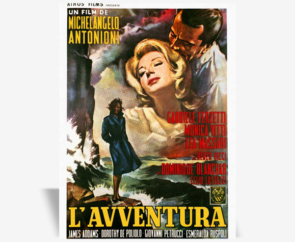 Affiche originale de cinéma "L'avventura", 1960