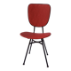 sixties chair with steel tube legs and a skaï seat