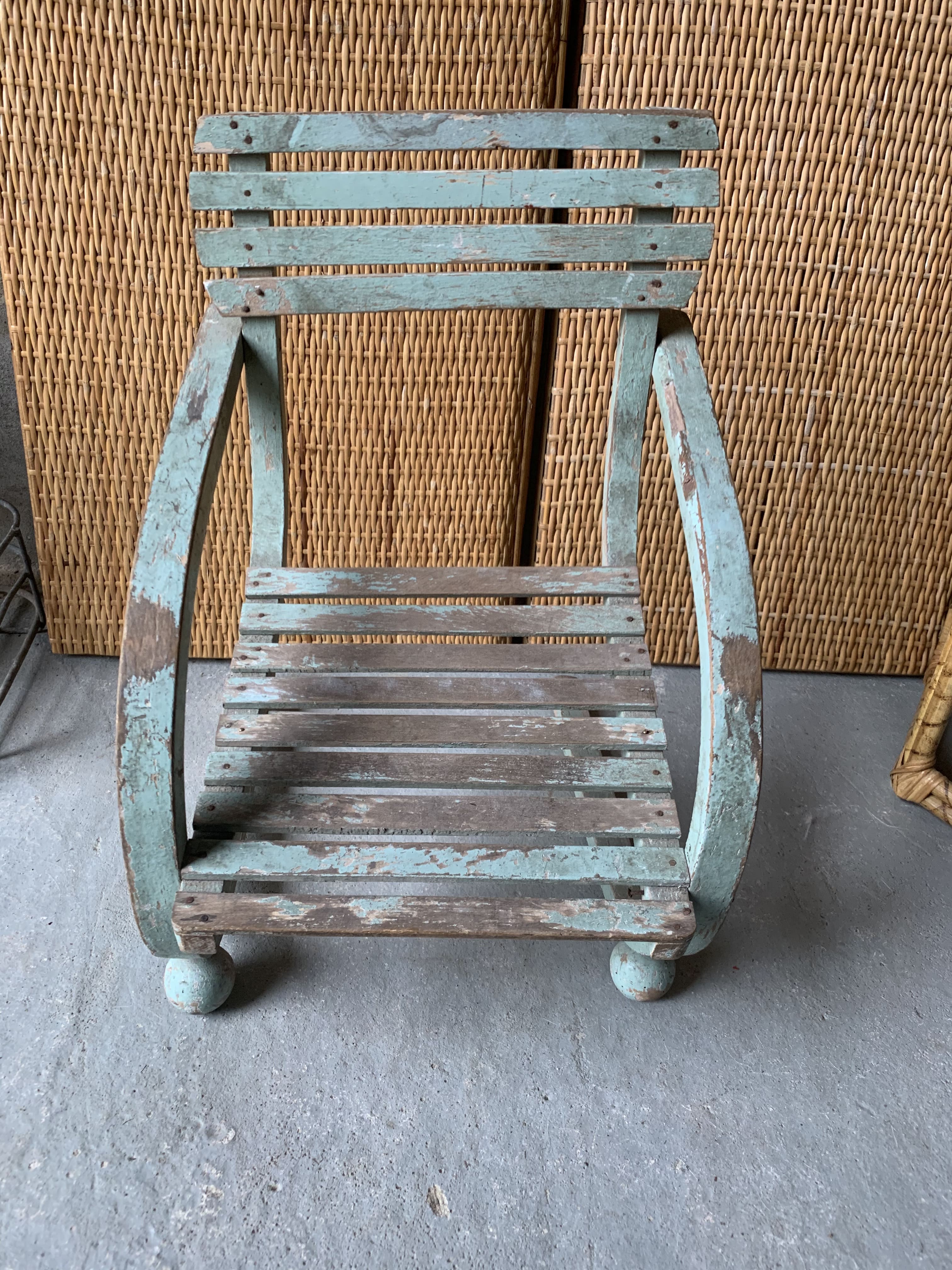 Wooden children's armchair