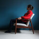 Vintage Armchair from Mid Century designed by Edmund Homa, Restored