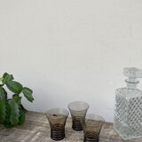 Set of 3 vintage crystal glasses