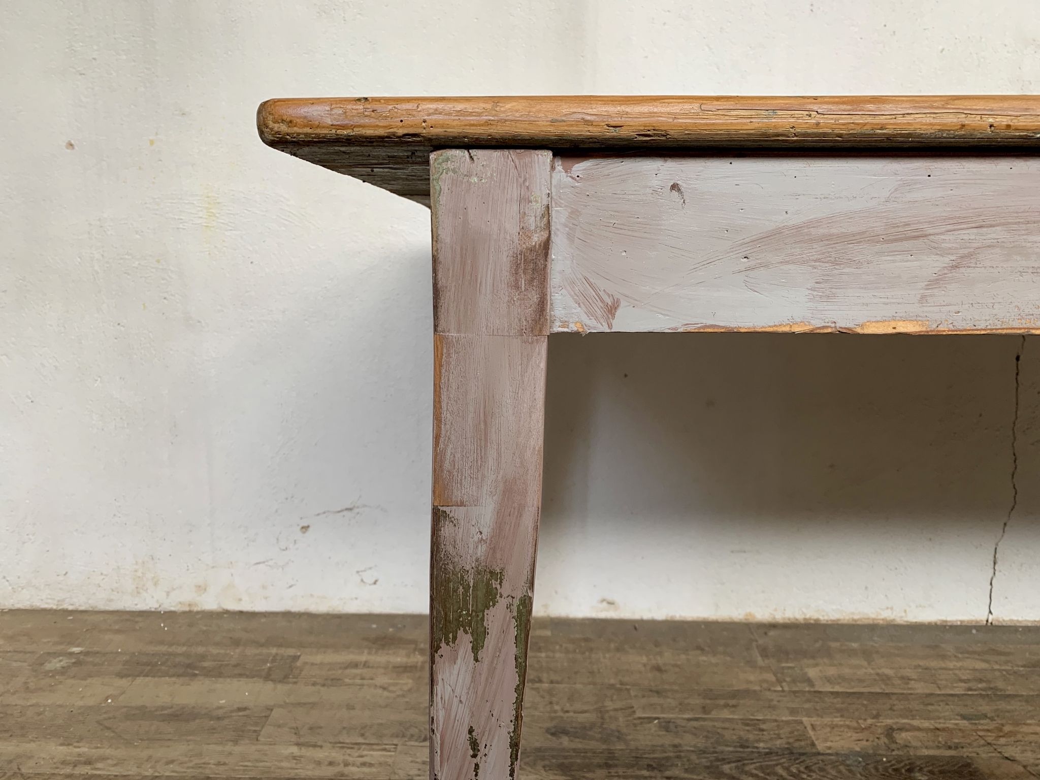 Table de ferme fin XIXème en chêne et sapin