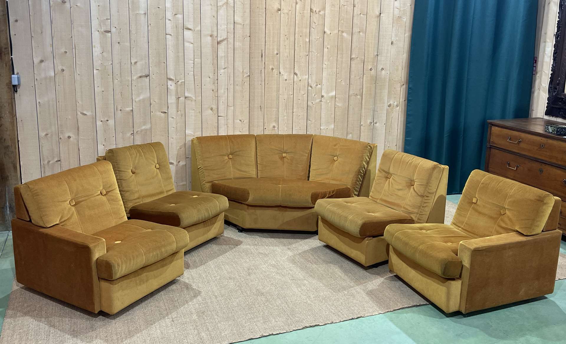 Steiner modular sofa from the 1970s in 5 blocks