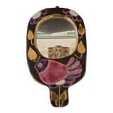 Vintage mirror Mithé Espelt ceramic