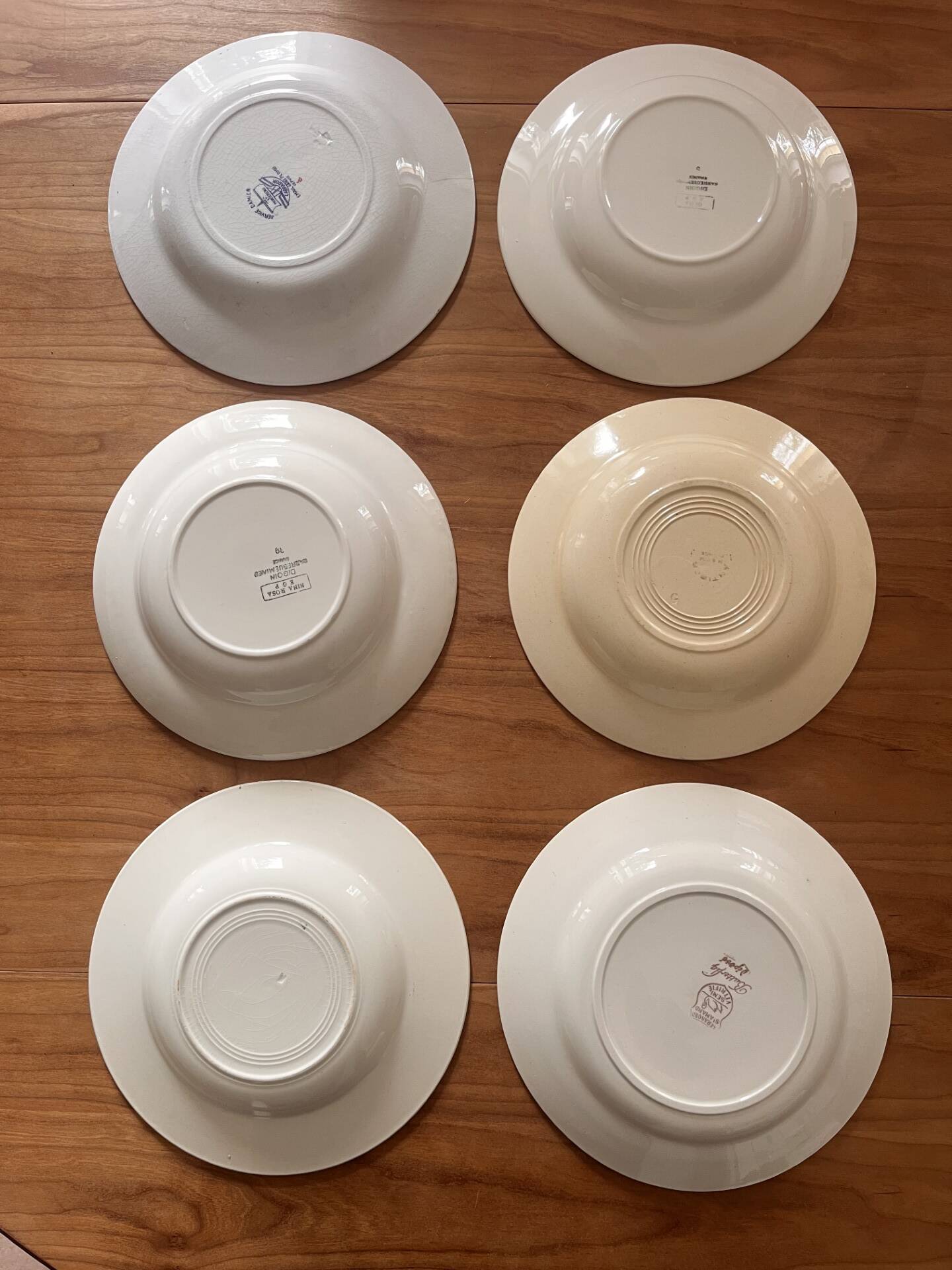 Mismatched antique plates