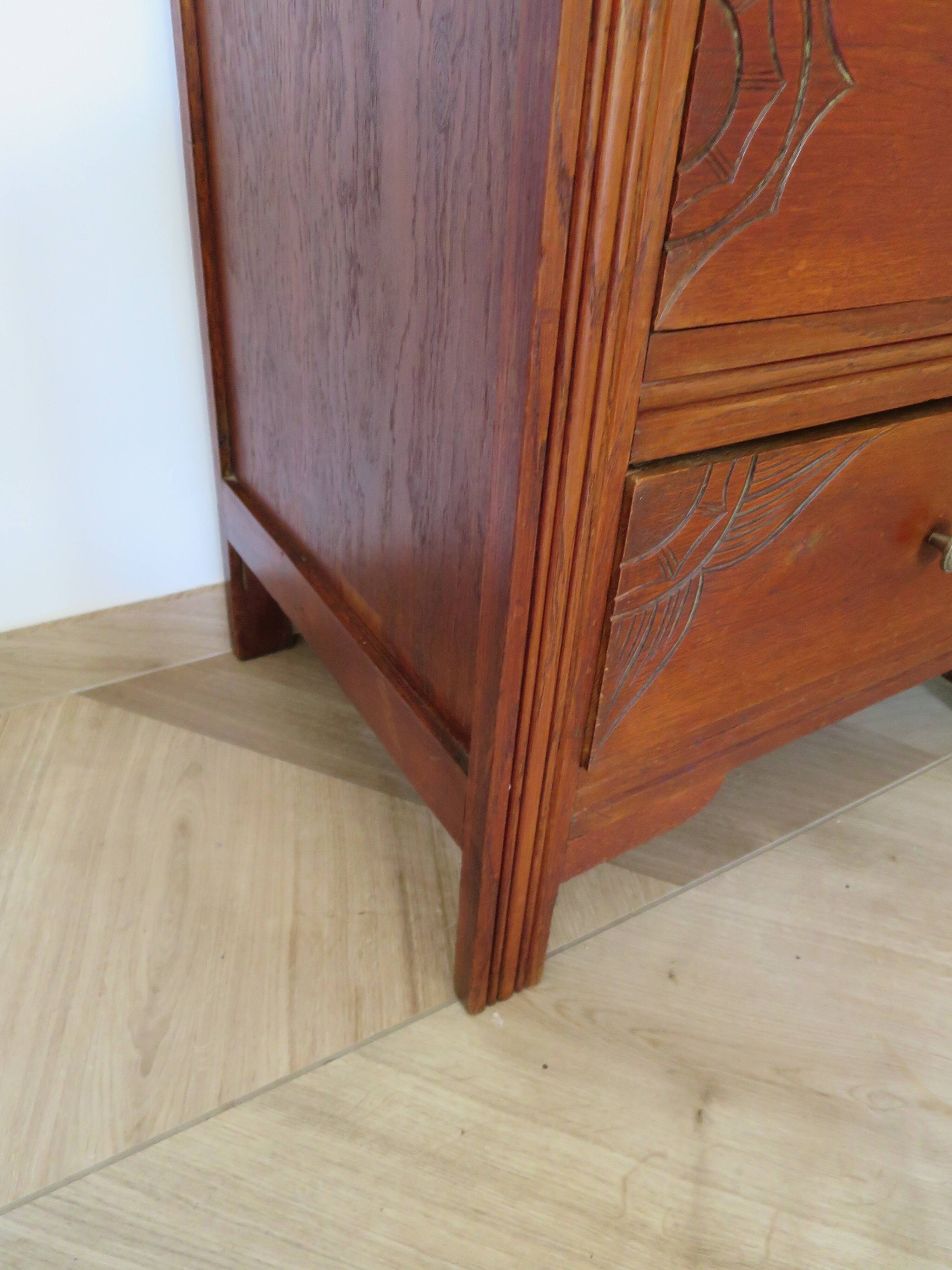 Vintage - Belle commode Art déco -3 tiroirs - Années 40