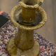 Tamegroute candlestick candlestick enamelled yellow ochre S H15 cm