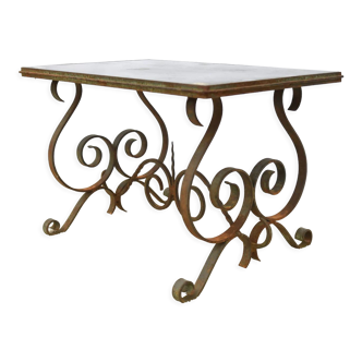 Wrought iron coffee table