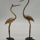 Duo ashy herons in brass