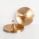 Pair of medium sized (35cm) rose gold Honsel Disc sconces selected by Charl
