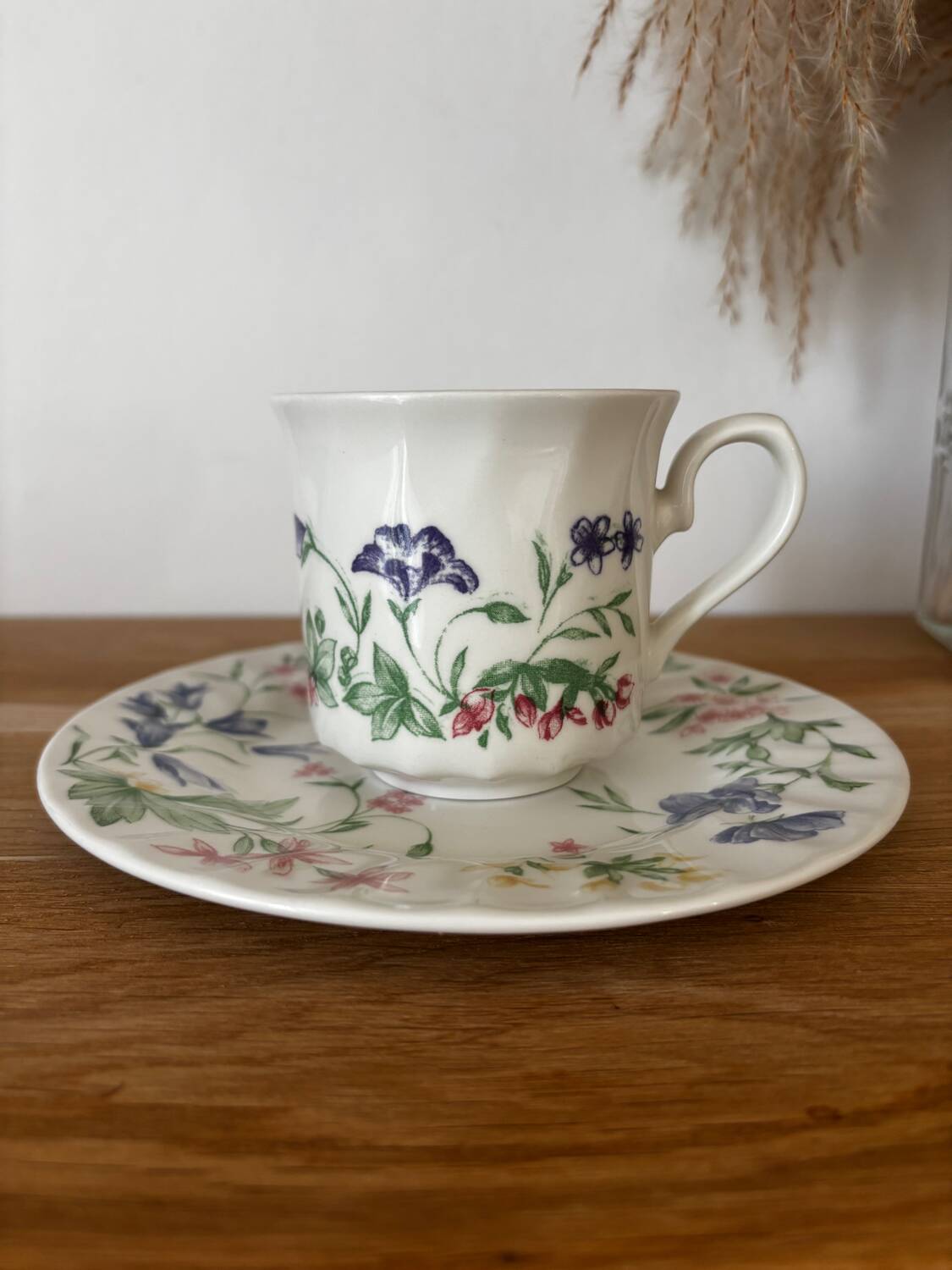 Crown Clarence English porcelain cup and dessert plate
