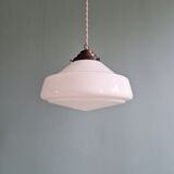 Art Deco Philips suspension in white opaline, Phililite series, 1930.