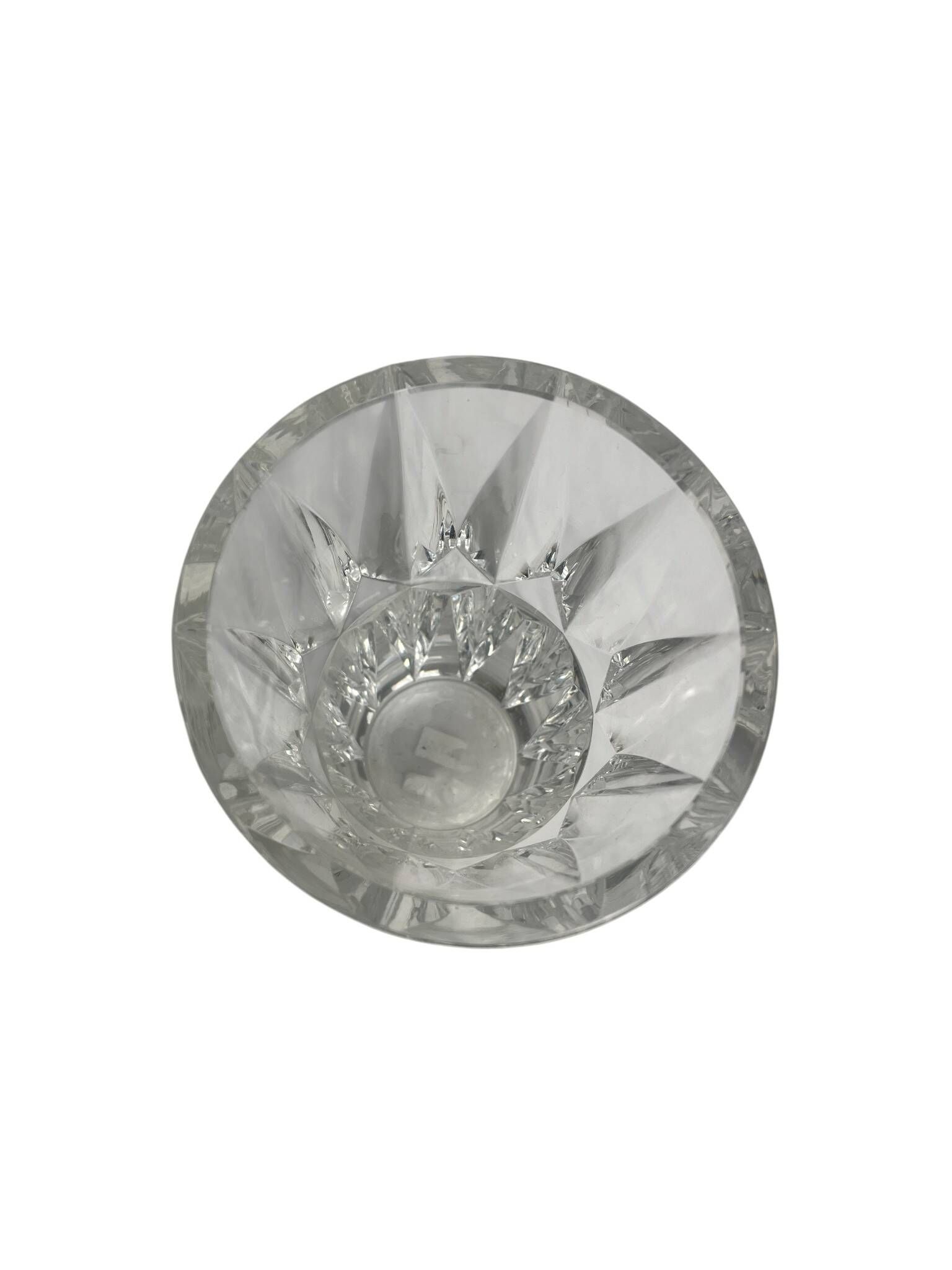 Saint Louis, vase en cristal tronconique signé vers 1950