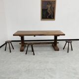 Monastery farm table in oak 1900