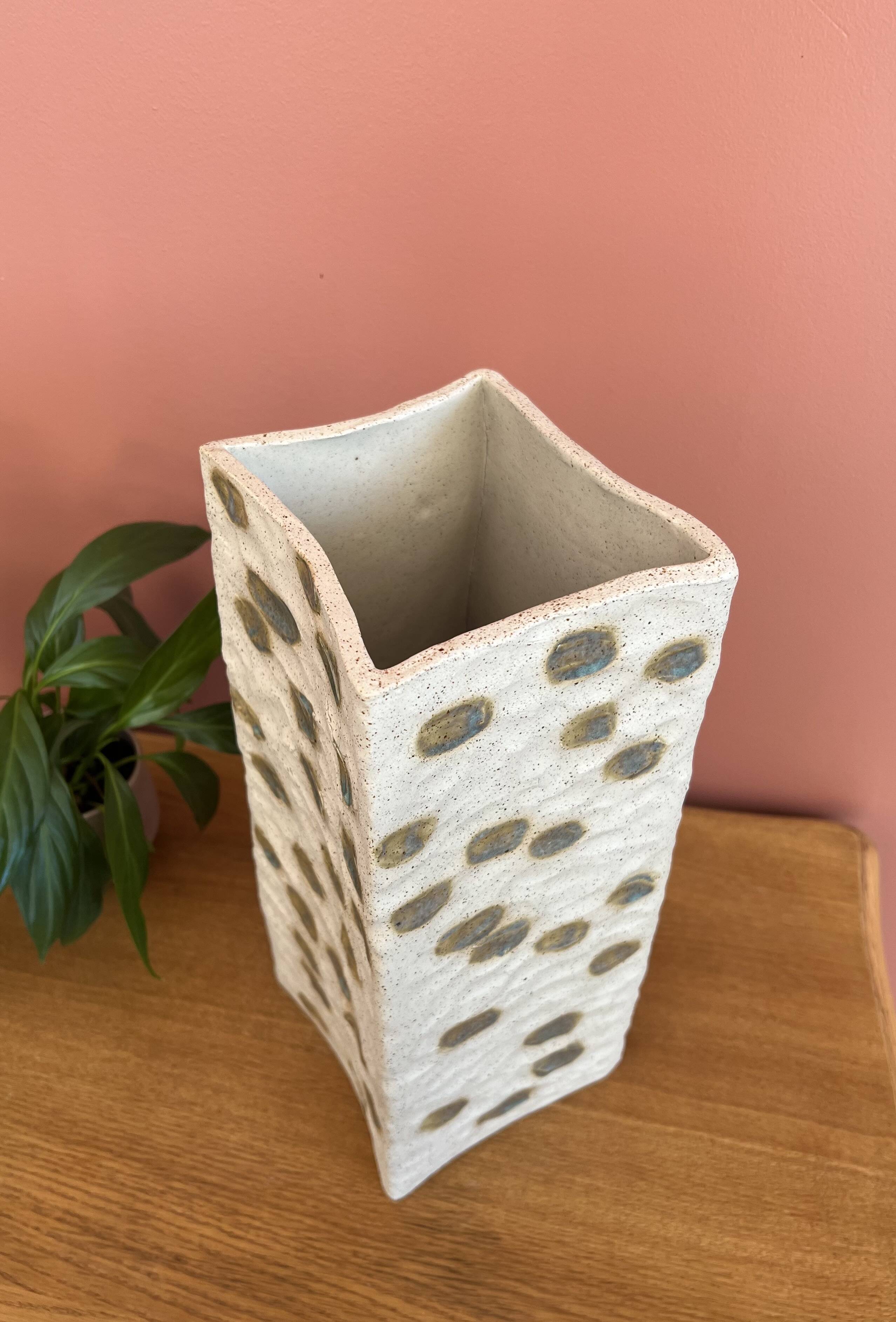 Pyrite stoneware vase
