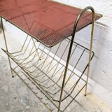 Gold vinyl record table