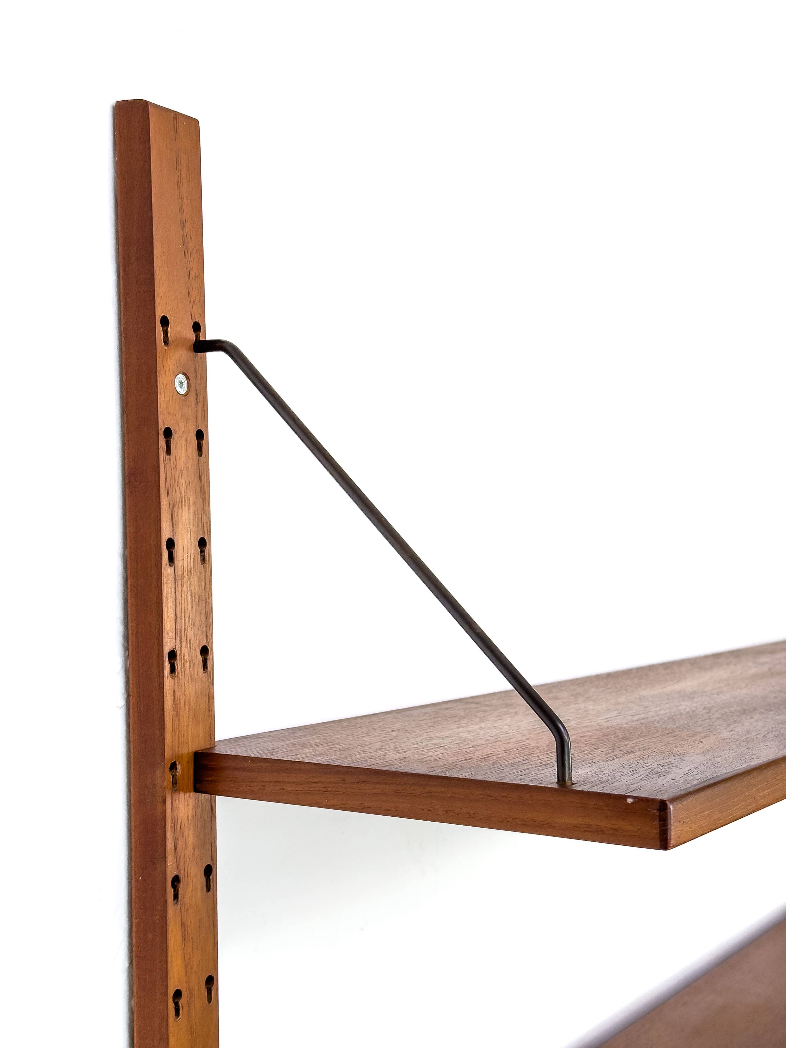 Système mural en teck par Sven Ellekaer pour Albert Hansen, années 1960