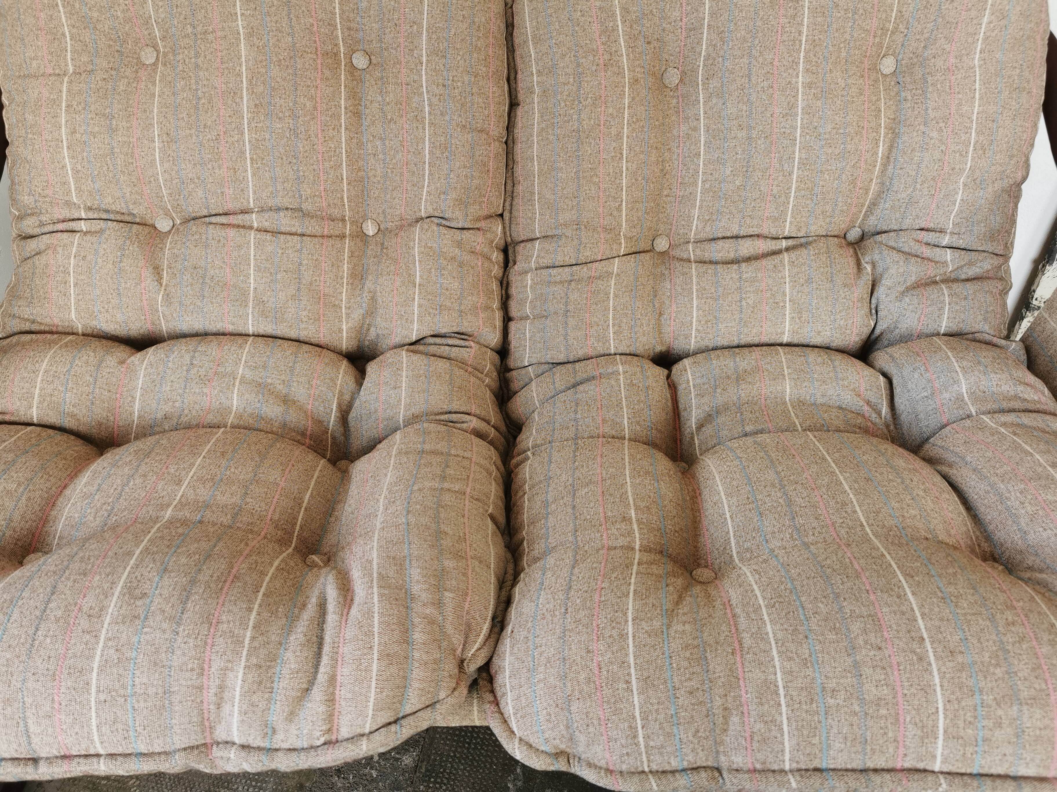 Tubular metal bench from the 80s