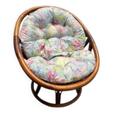 Fauteuil pivotant en rotin