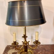 Lampe bouillotte ancienne en laiton – 3 lumières