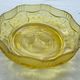 Rare Art Deco salad bowl by André Hunebelle in yellow molded pressed glass