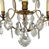Set of 2 bronze chandeliers with tassels (crystal)