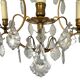 Set of 2 bronze chandeliers with tassels (crystal)