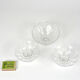 Set of 3 Lausitzer Glas candlesticks, Germany, 1980s
