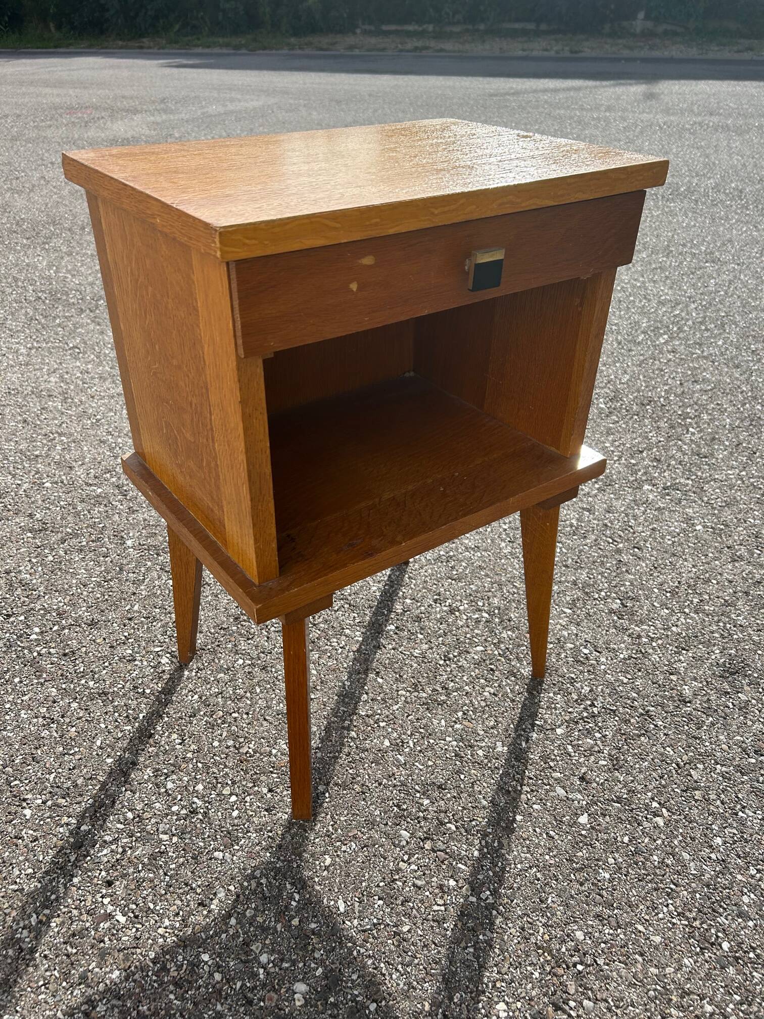 Oak bedside 1950