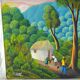Haitian peasants, forest and hills - Haitian school, P. René - 1970s