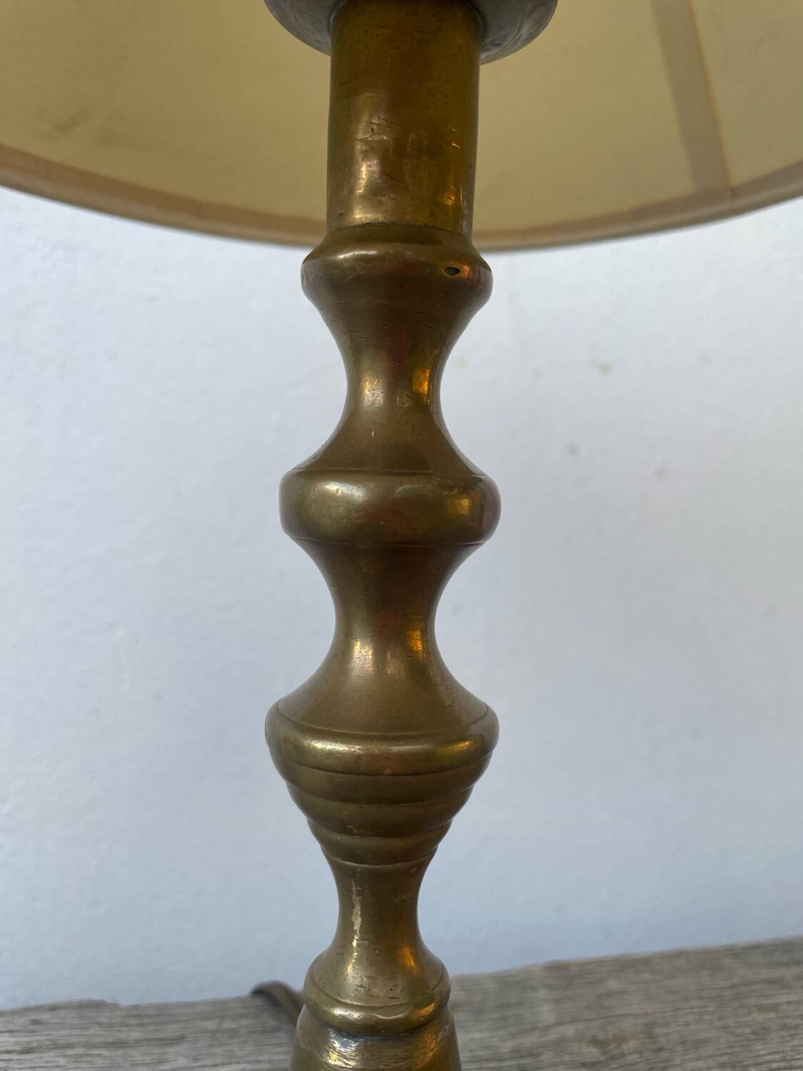 Antique gilt bronze lamp