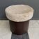 pouf en simili cuir marron des années 1970 par VEB modèle 26W Raphael