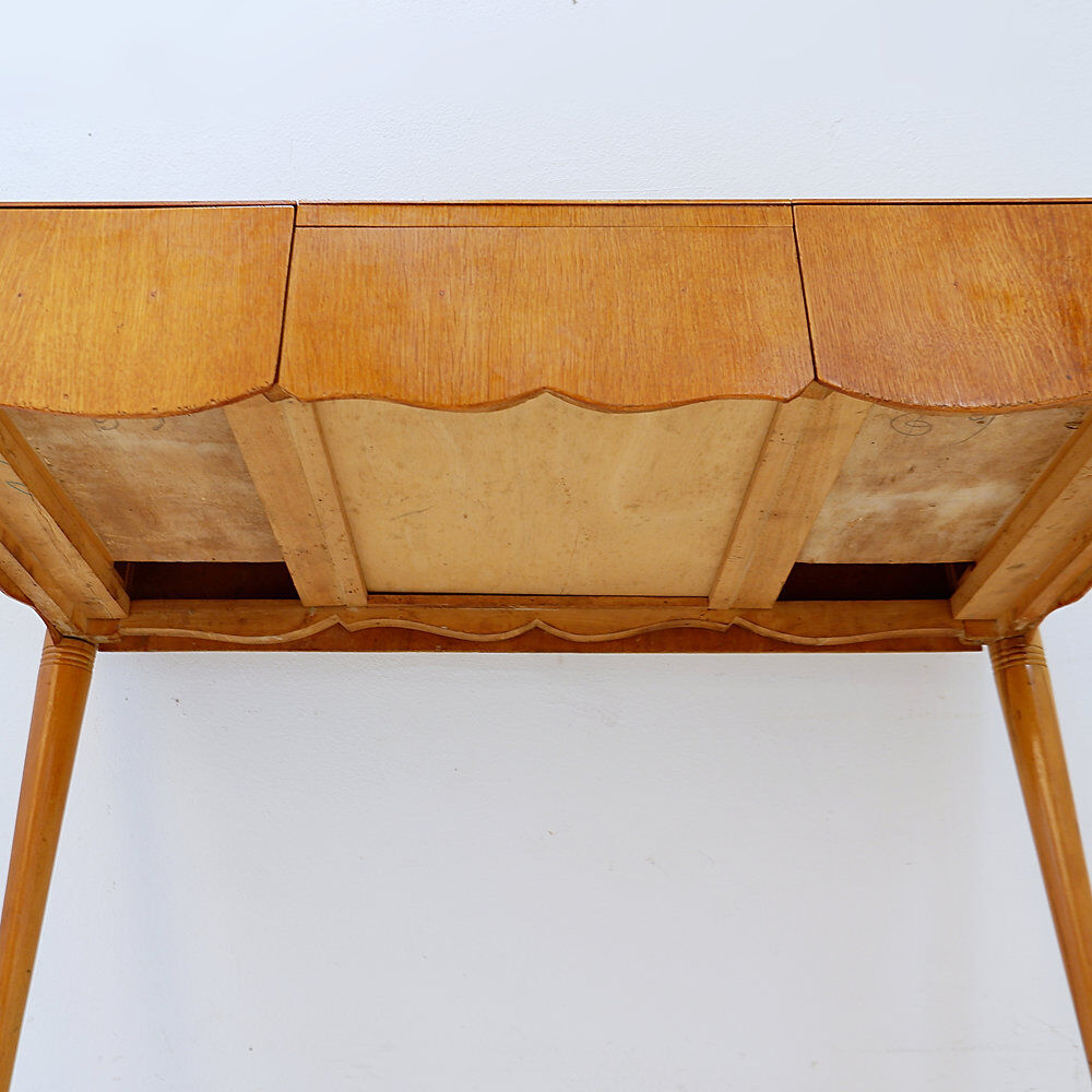 Dressing table with mirror, drop leaf and drawers - 20th century