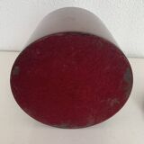 Vintage tobacco pot 1960 wooden snuff box with Stewart crest - 15 x 14 cm