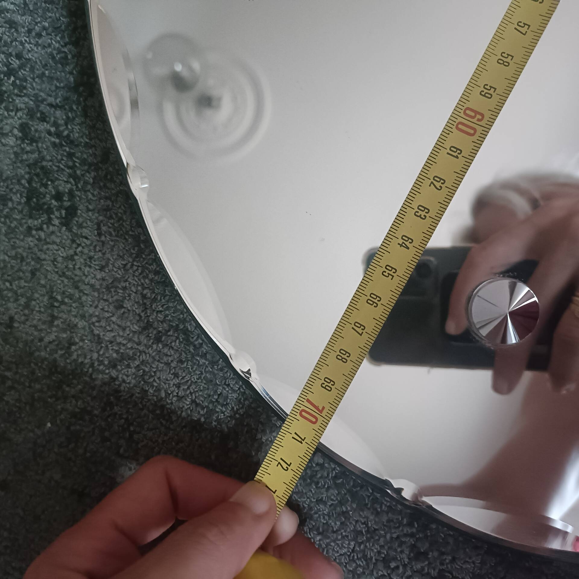 Miroir ovale biseauté Art Déco