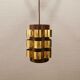 Danish hanging lamp from the 70s, in thin cut metal.