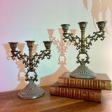 Pair of brass candlesticks