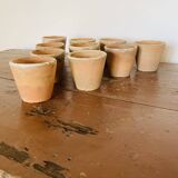 Lot of 10 terracotta pots circa 1930 graineterie