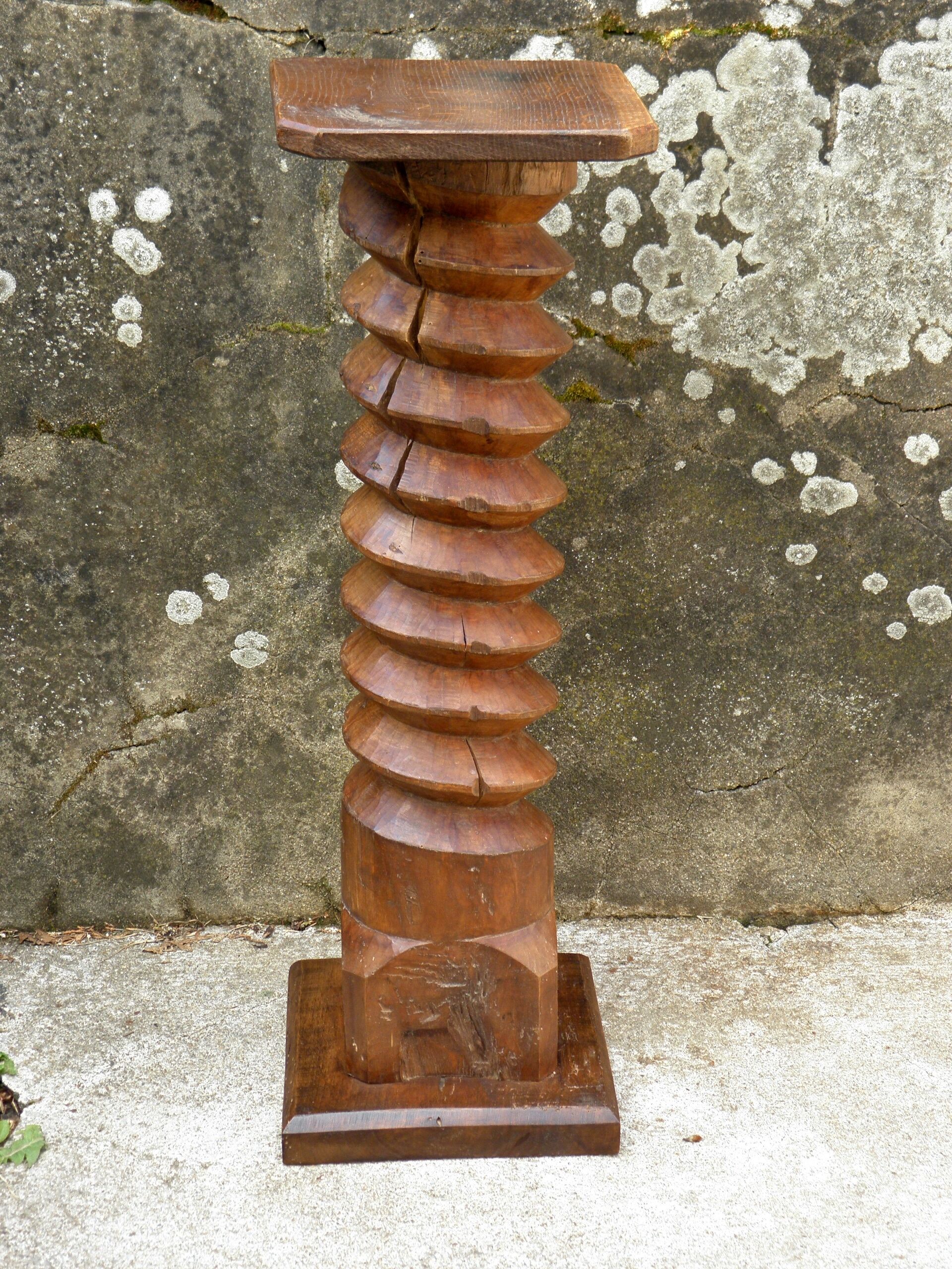 Oak church side table 83 cm