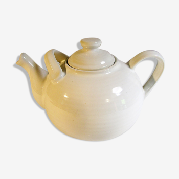 Large white ceramic teapot