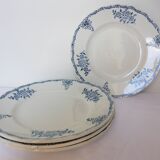 4 flat ironstone plates from St Amand