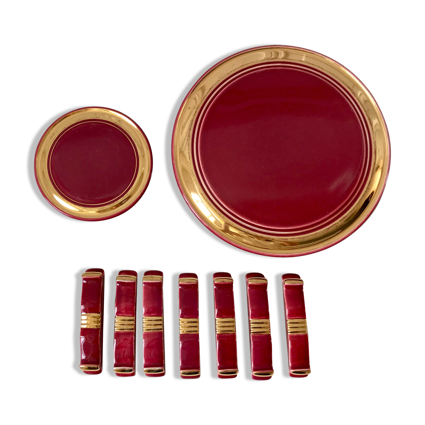 Art Deco set wine lees color 30s