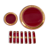 Art Deco set wine lees color 30s
