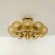 Large Brass Sputnik Flush Chandelier by Kaiser Leuchten