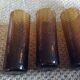 Series of 6 amber glasses