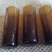 Série de 6 verres ambres