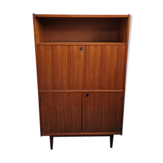Teak-plated writing desk, 70s