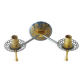 Vintage 1950 collar applique with gun barrel patina.